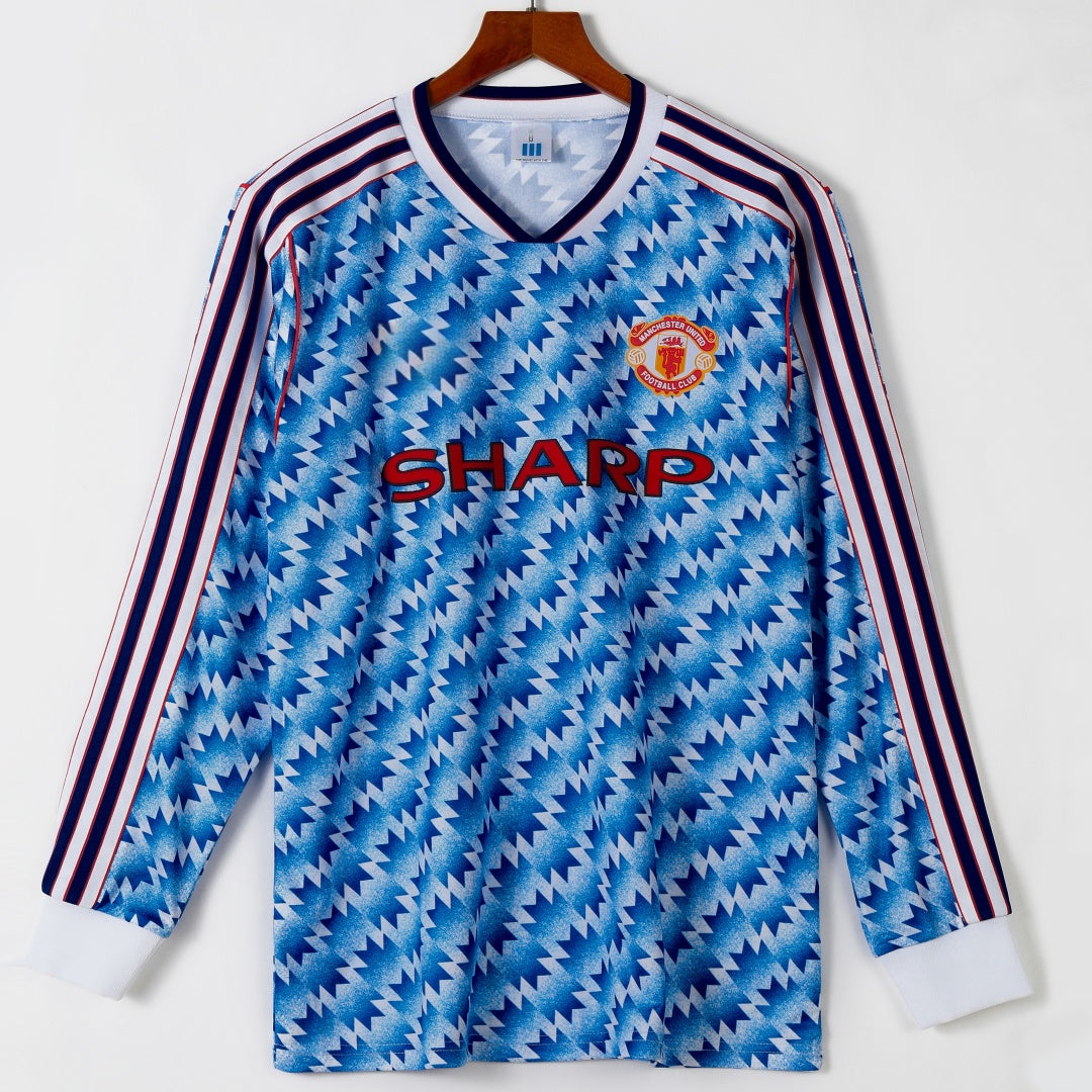 Maillot manches longues Manchester United 90/92 version fan — vue face