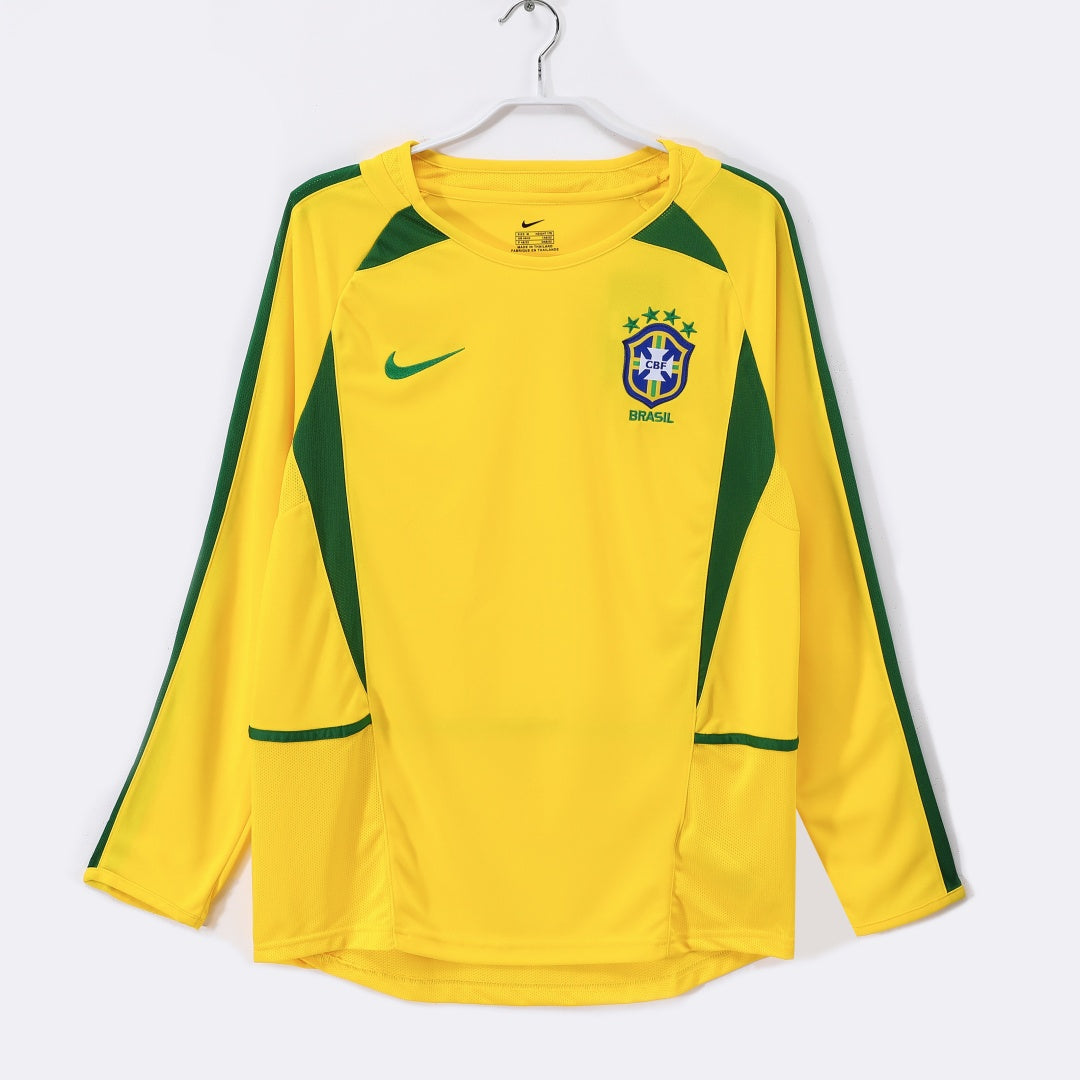 Maillot manches longues Brésil 2002 version fan — vue face