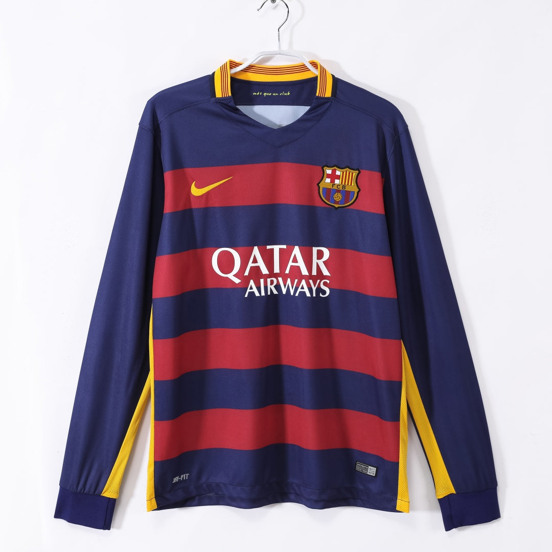Maillot manches longues FC Barcelone 15/16 version fan — vue face