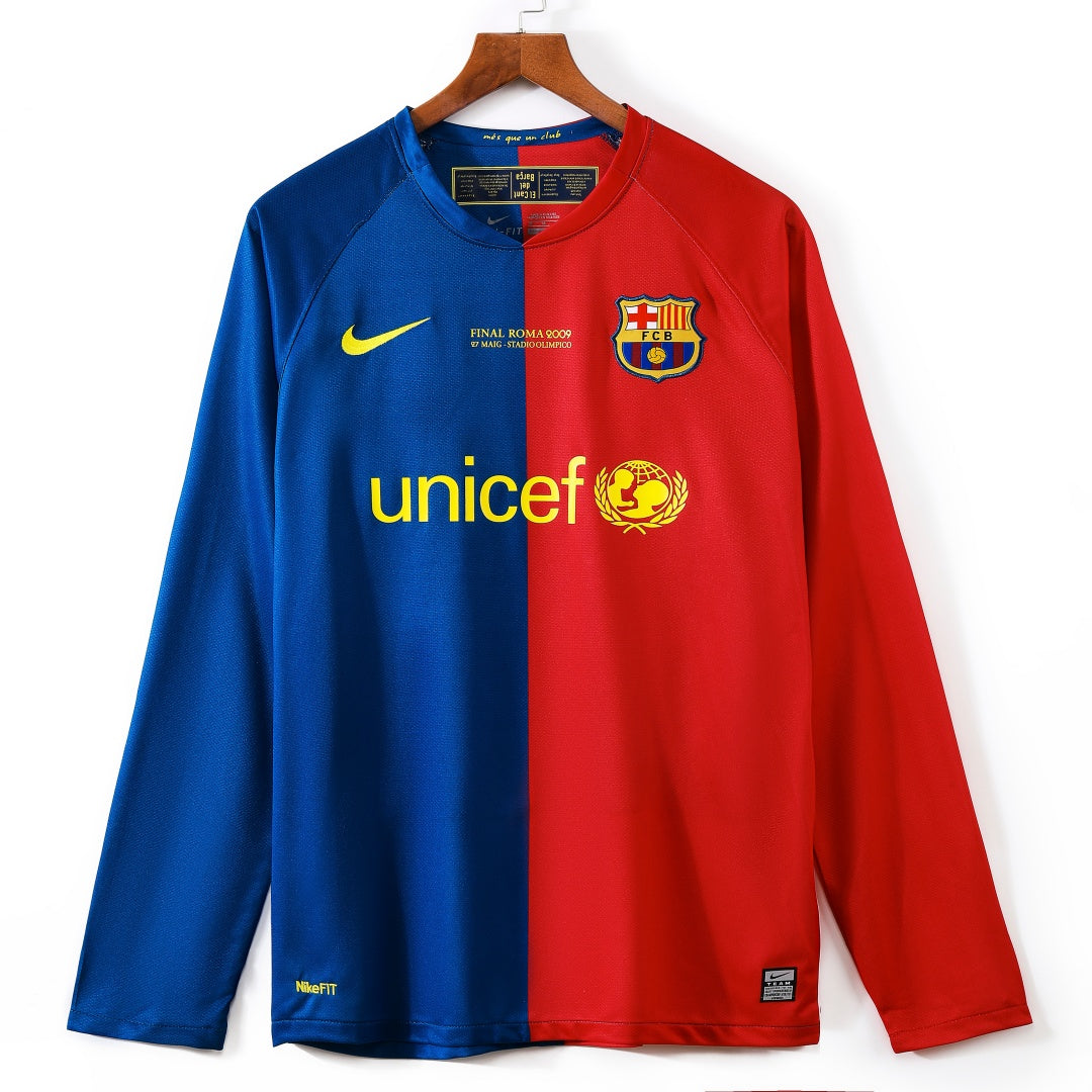Maillot manches longues FC Barcelone 08/09 version fan — vue face