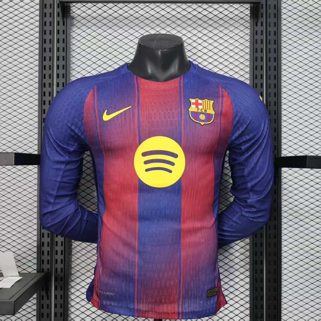Maillot manches longues FC Barcelone 25/26 version joueur — vue face