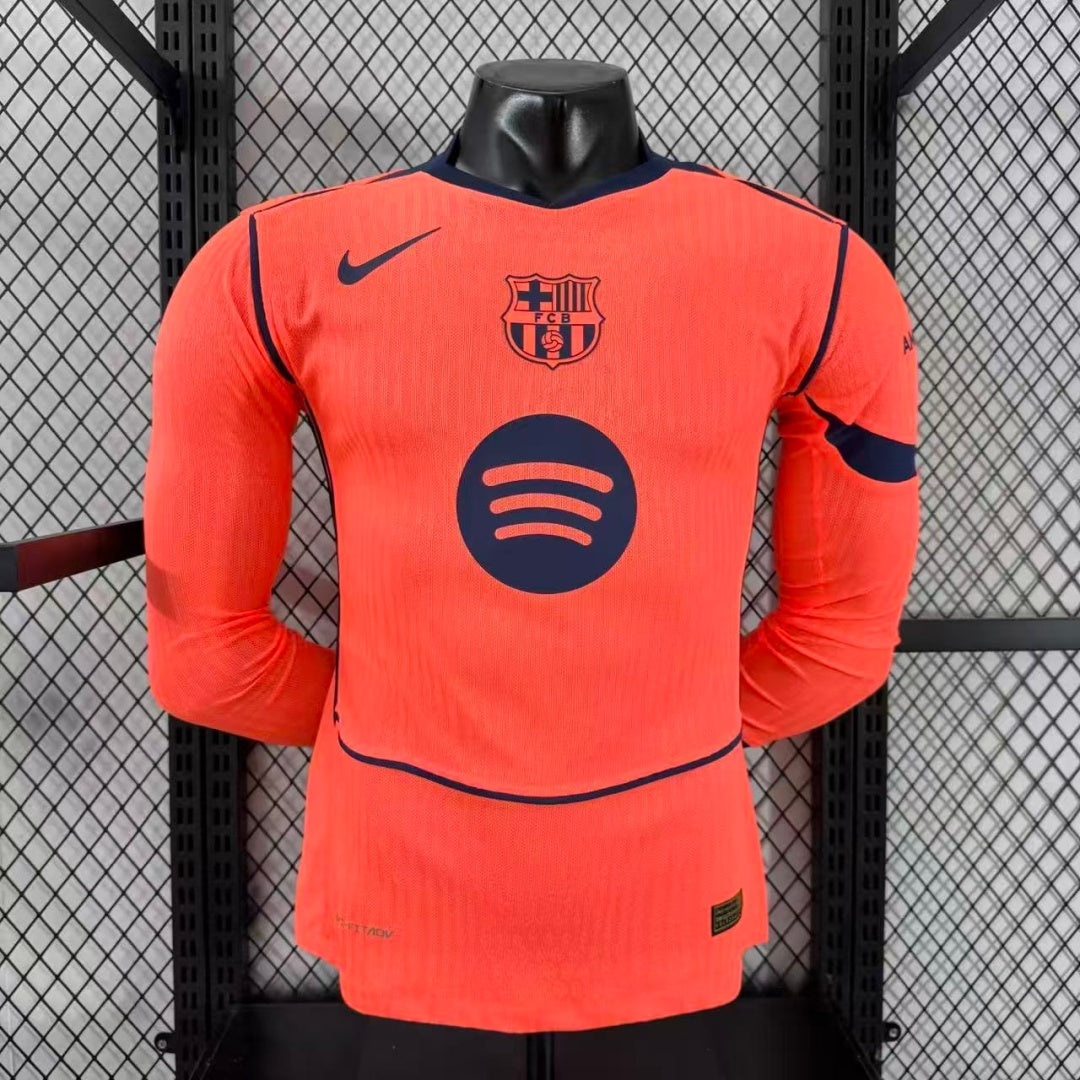 Maillot manches longues FC Barcelone 25/26 version joueur — vue face