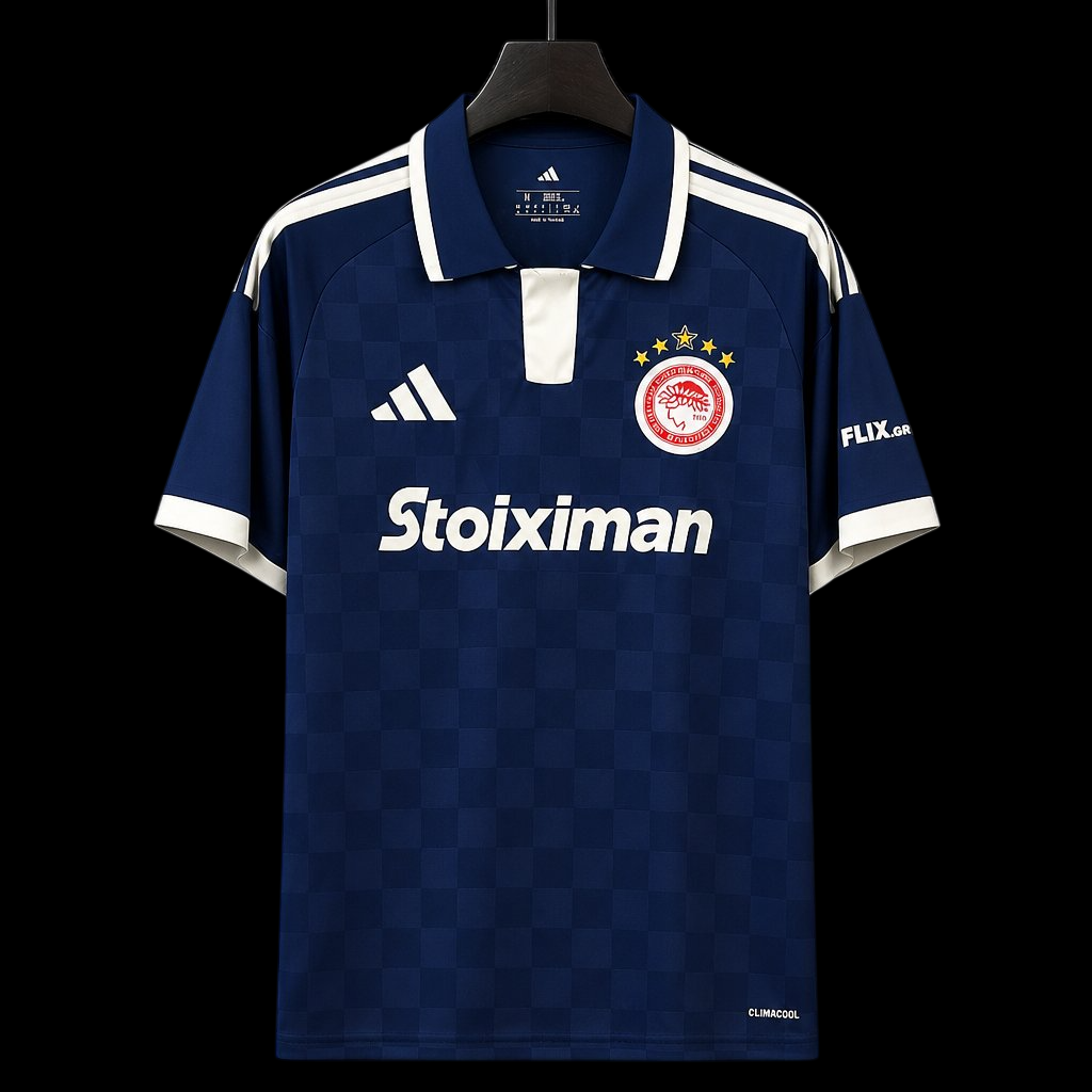 Maillot Olympiacos 26/27 version fan — vue face