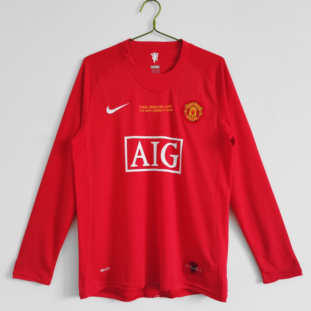 Maillot manches longues Manchester United 2007 version fan — vue face