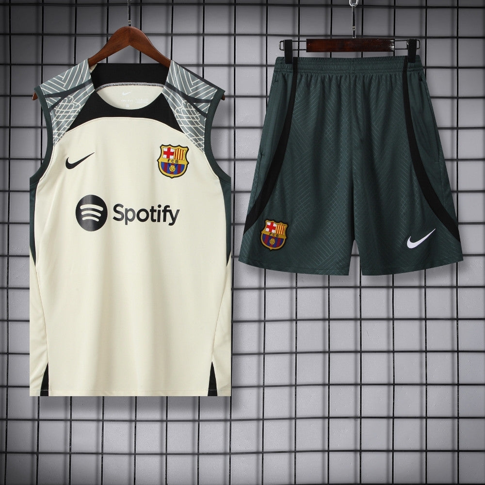 Ensemble Débardeur FC Barcelone Beige 23/24