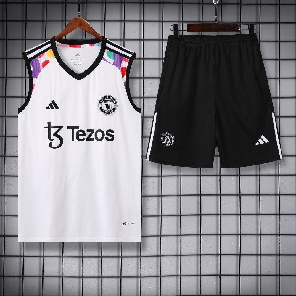 Ensemble Débardeur Manchester United Blanc 24/25