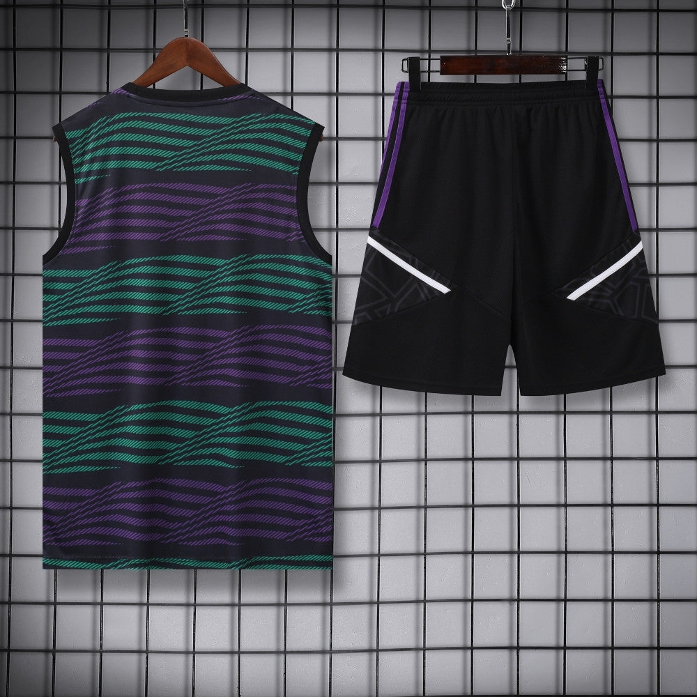Ensemble Débardeur Real Madrid Vert & Mauve 23/24