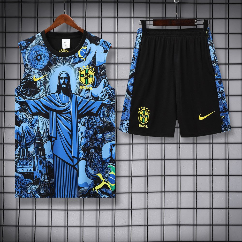 Ensemble Débardeur Brésil Concept Statue Rio Bleu 2025