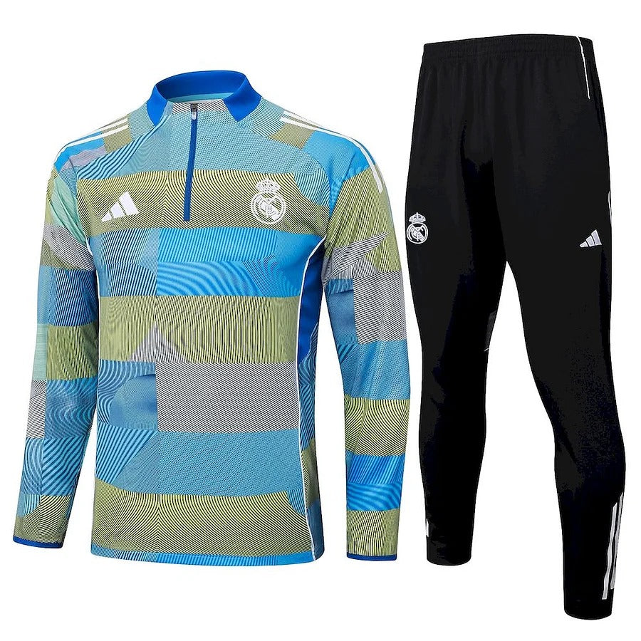 Survet Real Madrid Rayé Bleu & Vert 25/26