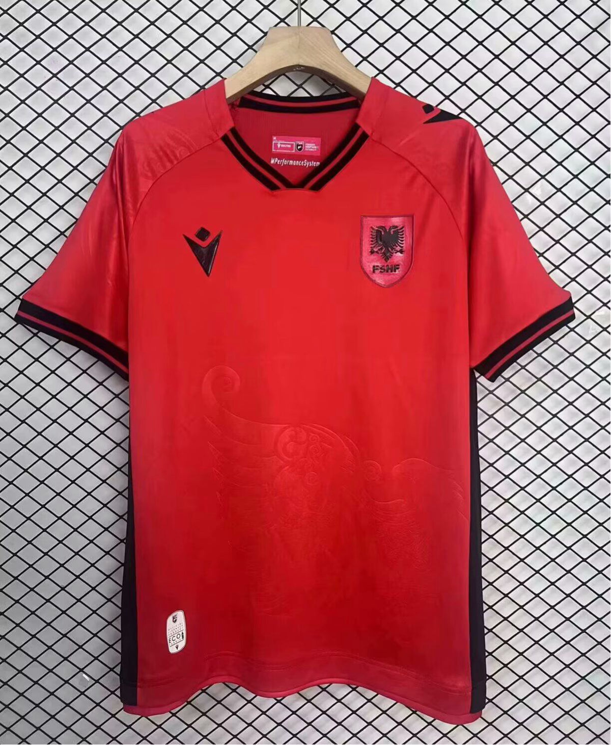 Maillot Albanie 25/26 version fan — vue face