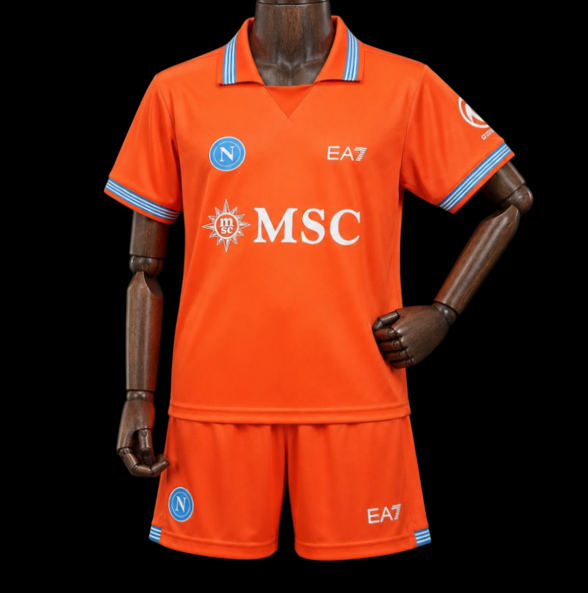 Maillot enfant Naples 26/27 version fan — vue face