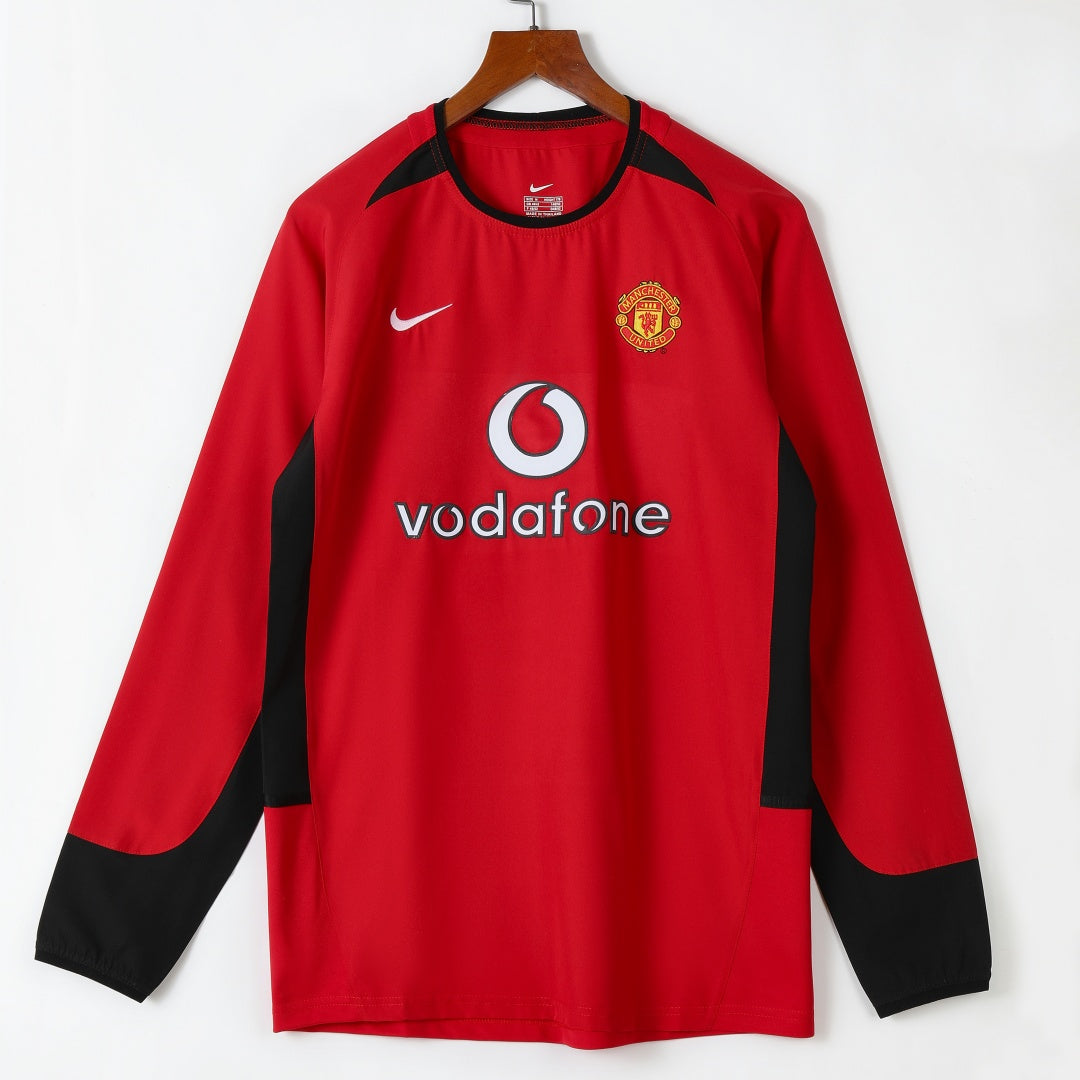 Maillot manches longues Manchester United 02/04 version fan — vue face