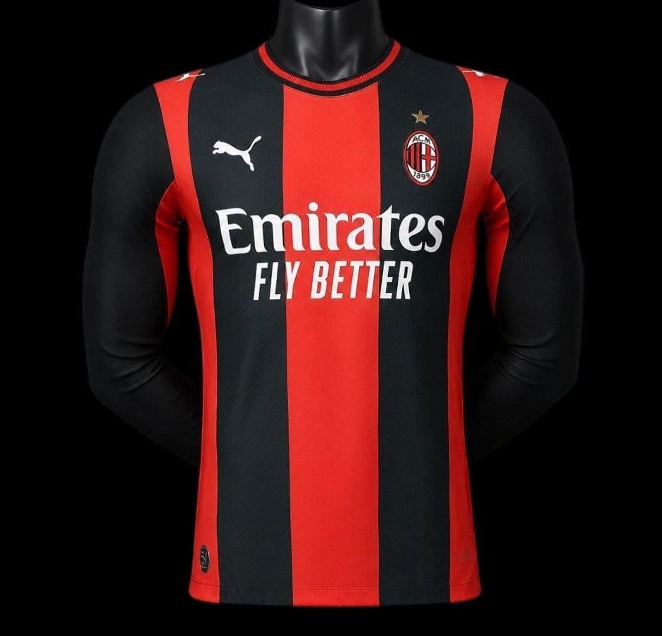 Maillot manches longues Milan AC 26/27 version joueur — vue face