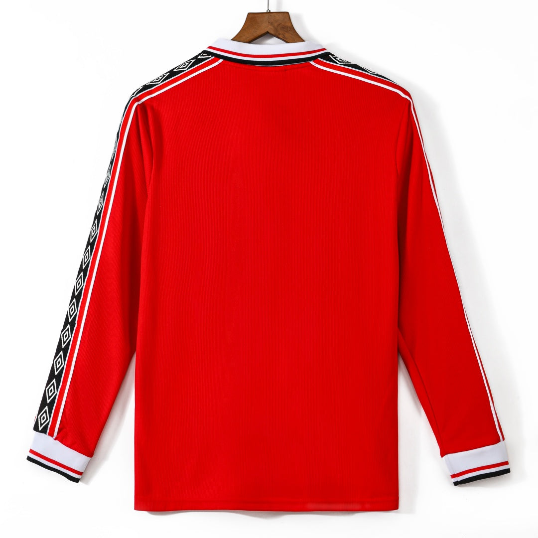 Maillot manches longues Manchester United 98/99 version fan — vue dos