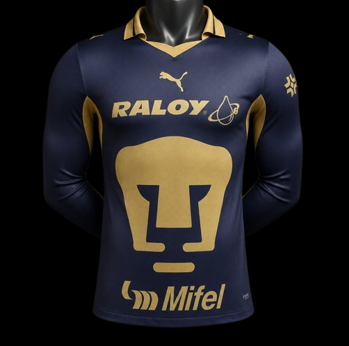 Maillot manches longues Pumas UNAM 26/27 version joueur — vue face