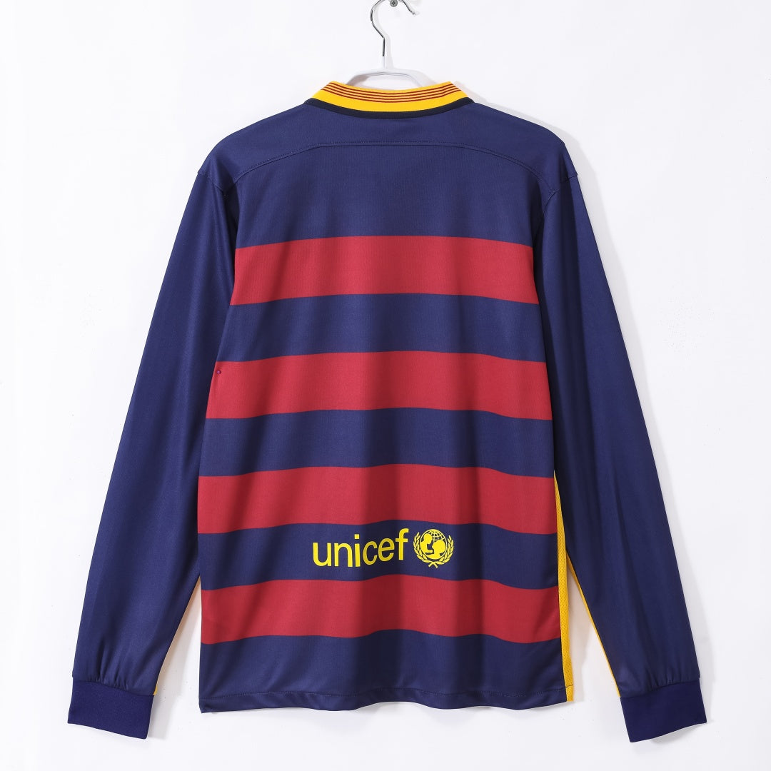 Maillot manches longues FC Barcelone 15/16 version fan — vue dos