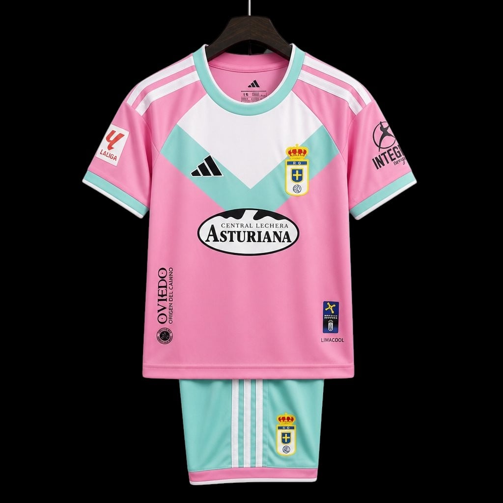 Maillot enfant Real Oviedo 26/27 version fan — vue face