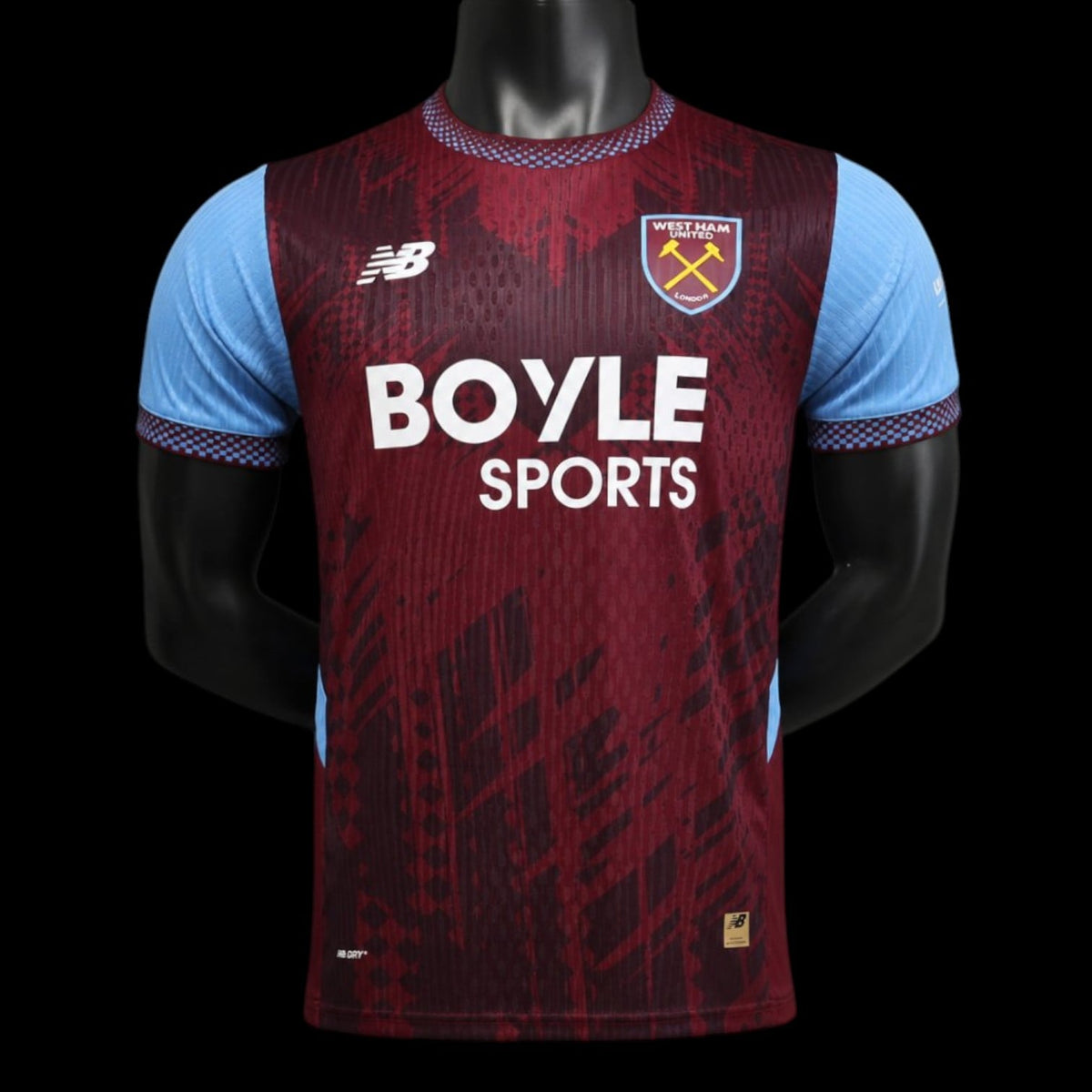 Maillot West Ham 26/27 version joueur — vue face
