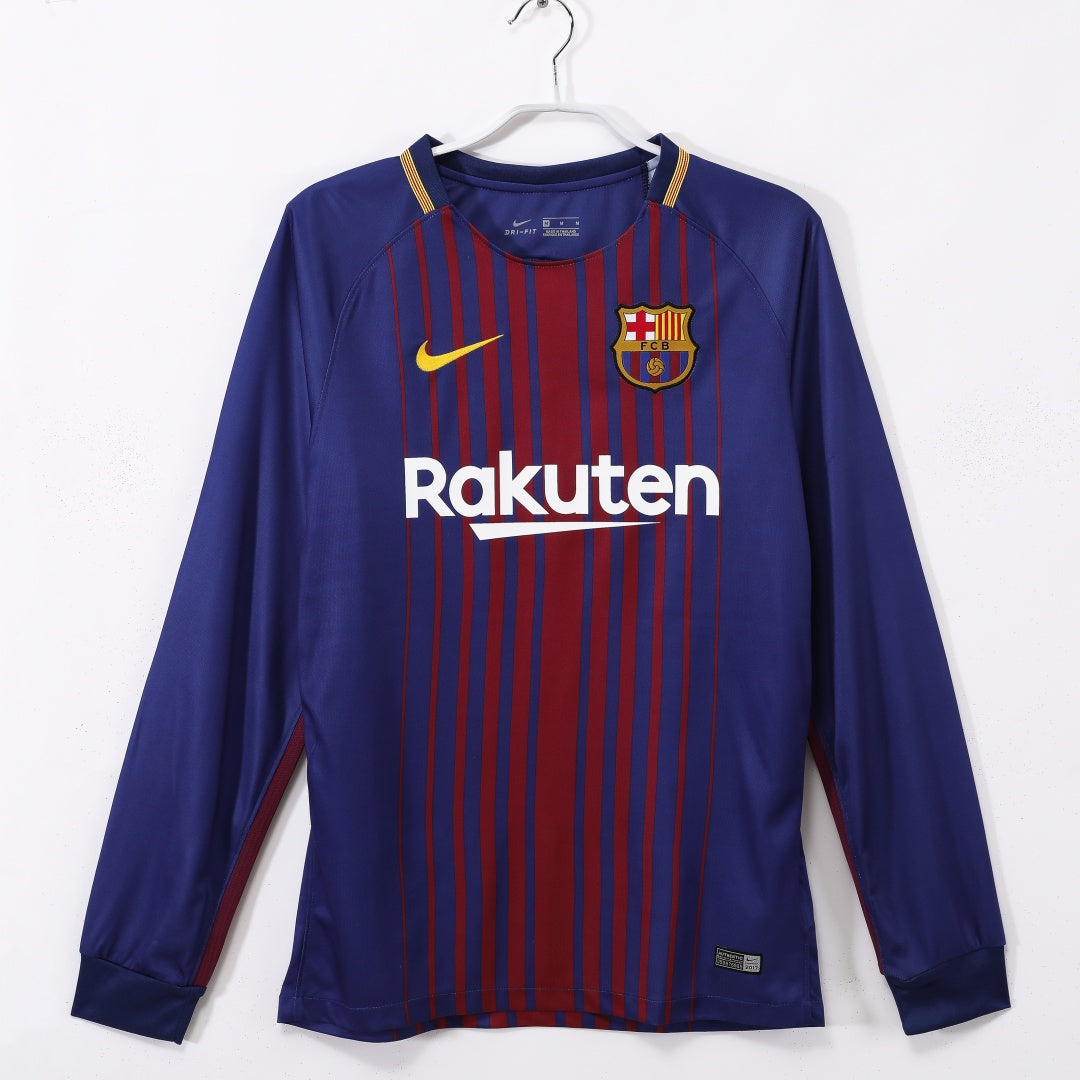 Maillot manches longues FC Barcelone 17/18 version fan — vue face