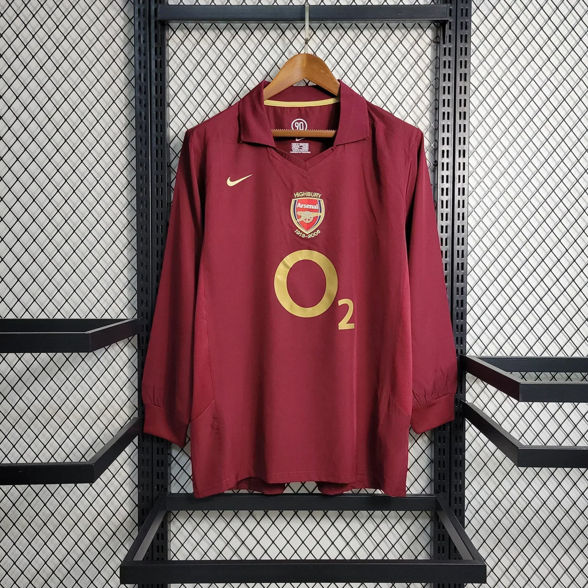 Maillot manches longues Arsenal 05/06 version fan — vue face