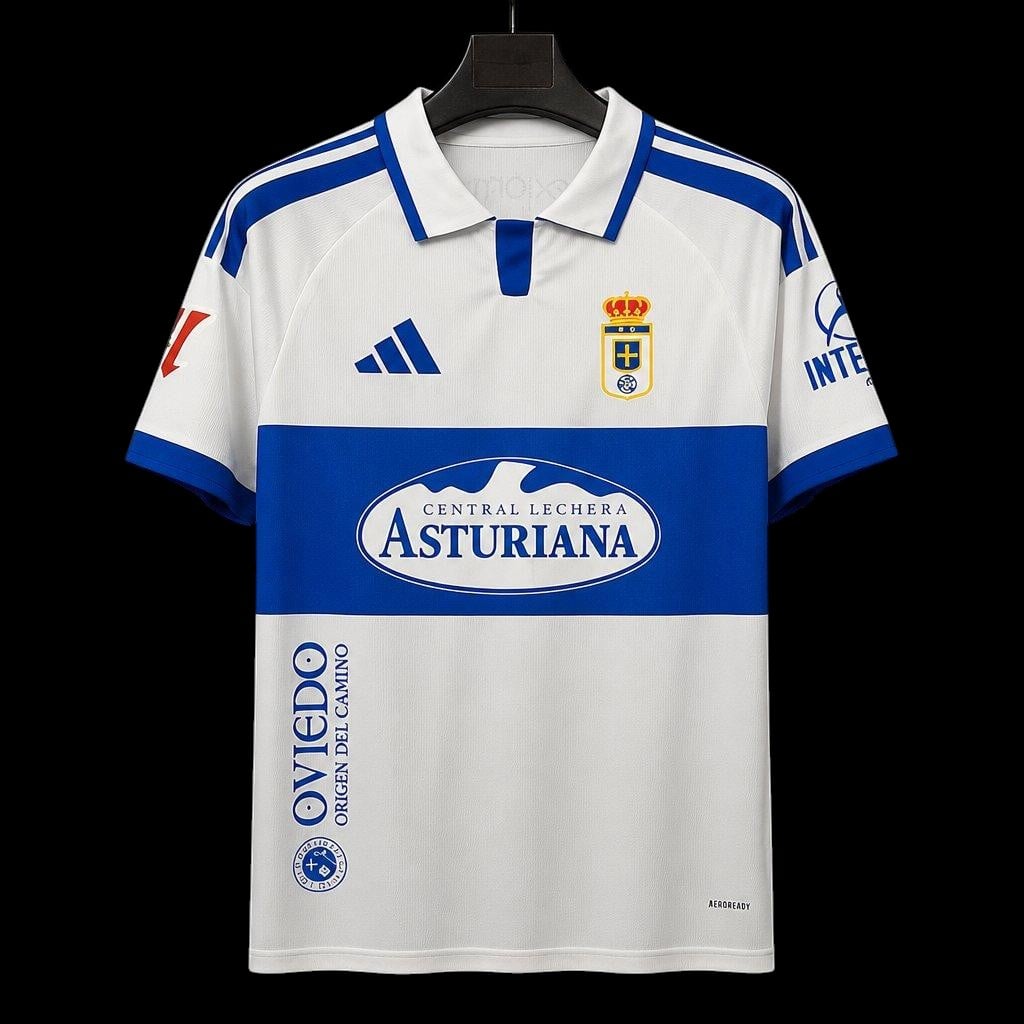 Maillot Real Oviedo 26/27 version fan — vue face