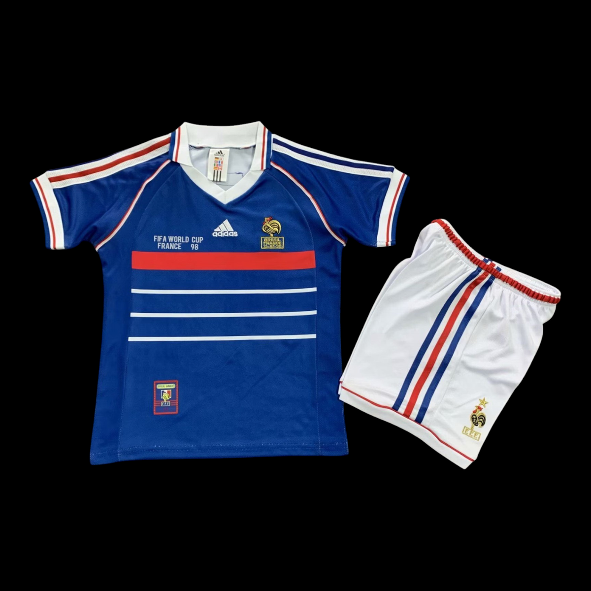 Maillot enfant Équipe de France 1998 version fan — vue face