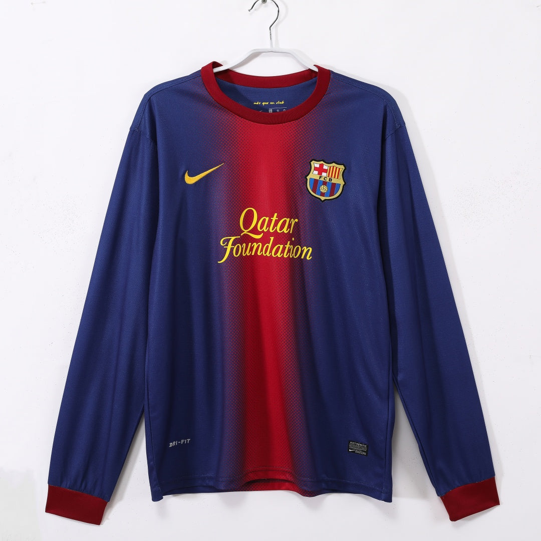 Maillot manches longues FC Barcelone 12/13 version fan — vue face