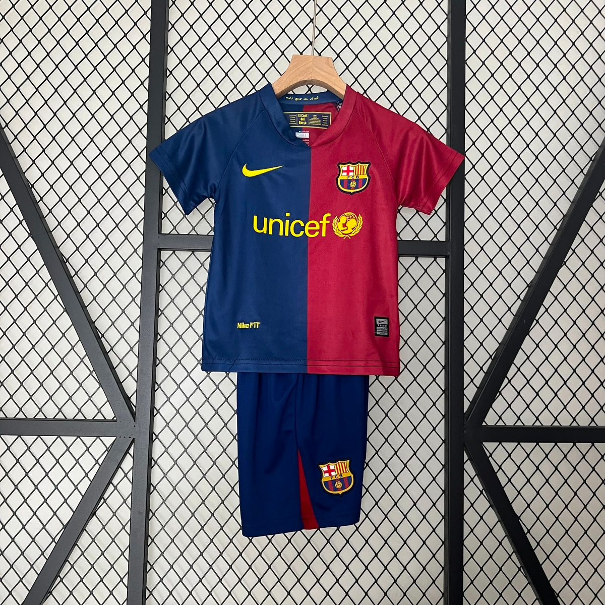 Ensemble enfant FC Barcelone 08/09 version fan — vue face